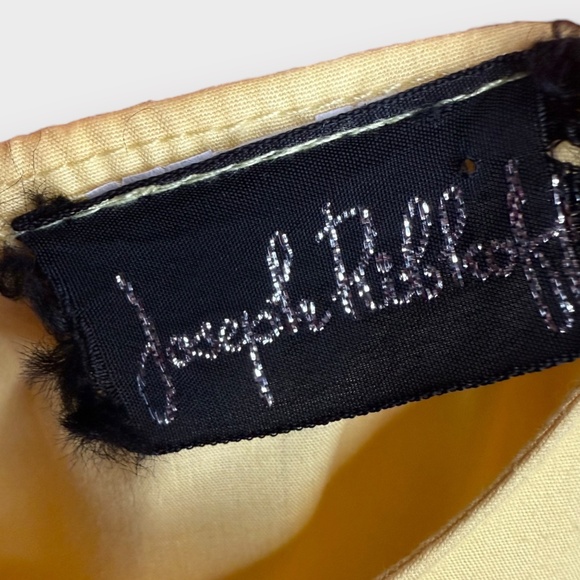 Vintage 1980s Retro 1950s Style Joseph Ribkoff Yellow Day Dress - Picture 7 of 7